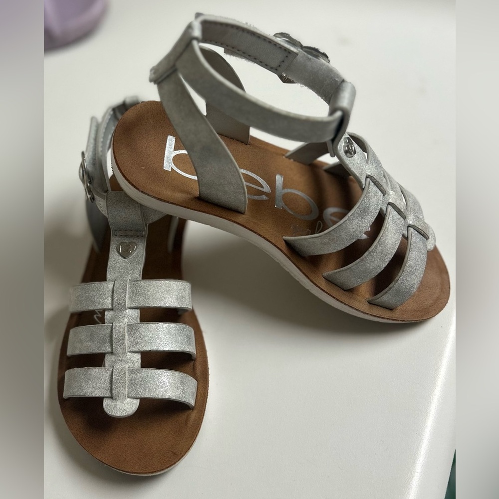 Bebe Silver Strappy Sandals